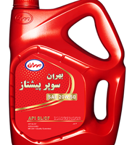 روغن موتور بهران سوپر پیشتاز پریمیوم 20W‑50 SL – روغن موتور معدنی ۴ لیتری با محافظت بالا